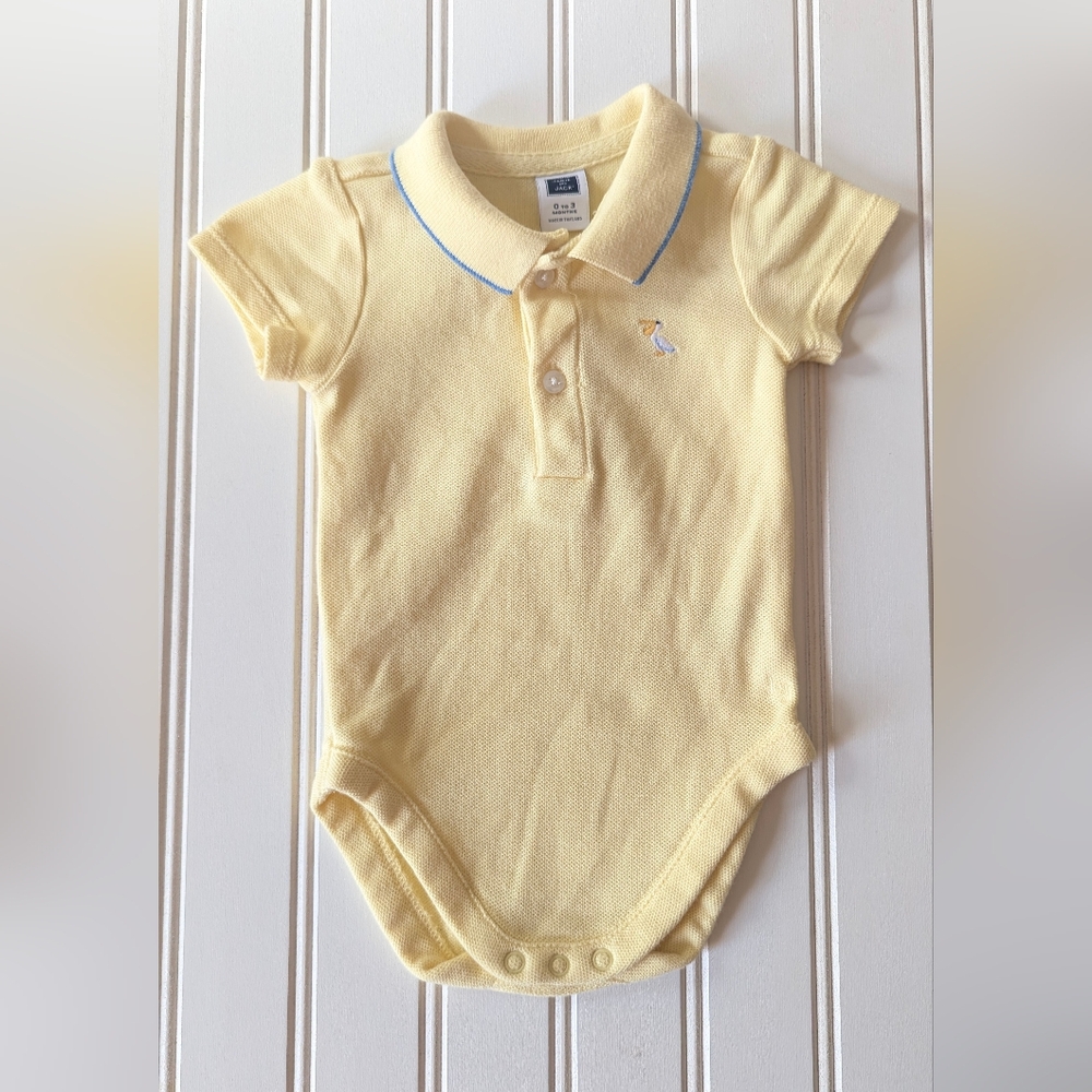 Janie and Jack Pale Yellow Bodysuit One Piece Soft Cotton